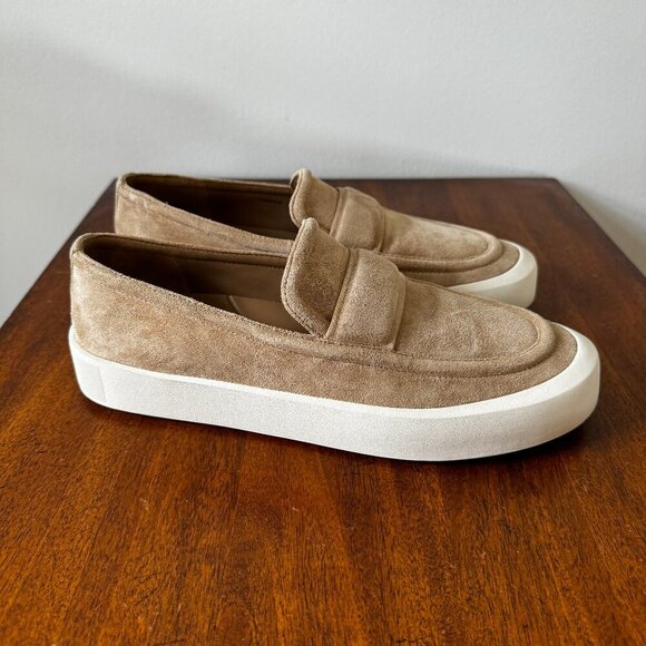 Vince Shoes - Vince Ghita Suede Platform Penny Loafers